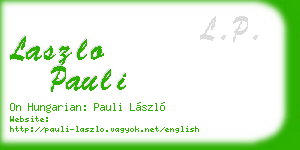 laszlo pauli business card